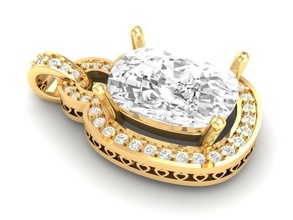 lujo diamante colgante pendiente 219 joyería joya Moda accesorios oro hombre hombres mujer unisexo diseño Feng Shui colgantes 3d print model - Mito3D