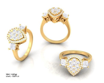 Luxus Diamant Ring Schmuck Platin wertvoll Juwel Gold leuchtenden Anhänger Ringe Mode Sterling Finger brillant Schönheit Armband Halskette 3d print model - Mito3D