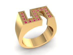 luxury diamond ring 1569 jewelry fashion accessories gold man men woman women unisex design fengshui rings 3d print model - Mito3D