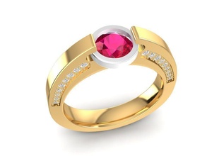 luxury diamond ring 1589 jewelry fashion accessories gold man men woman women unisex design fengshui rings 3d print model - Mito3D