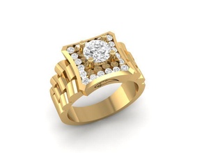 luxury diamond ring 42 jewelry fashion accessories gold man men woman women unisex design rings 3d print model - Mito3D