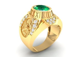 luxury diamond ring dragon men 338 jewelry fashion accessories gold man woman women unisex design fengshui rings 3d print model - Mito3D