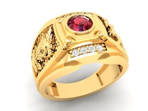 Luxus Diamant Ring Drachen Männer 408 Schmuck Mode Zubehör Gold Frau Frauen unisex Design Feng Shui Ringe 3d print model - Mito3D