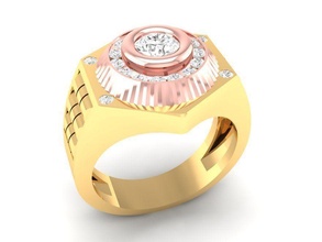 lusso diamante squillare uomini 128 gioielleria moda Accessori oro uomo donna donne unisex design anelli 3d print model - Mito3D