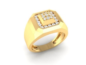 luxury diamond ring men 132 jewelry fashion accessories gold man woman women unisex design rings 3d print model - Mito3D