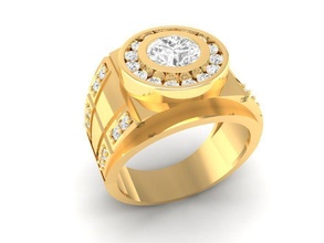 luxury diamond ring men 133 jewelry fashion accessories gold man woman women unisex design rings 3d print model - Mito3D