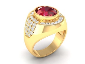 luxury diamond ring men 137 jewelry fashion accessories gold man woman women unisex design rings 3d print model - Mito3D