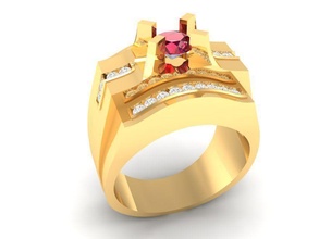 lujo diamante anillo hombres 138 joyería joya Moda accesorios oro hombre mujer unisexo diseño anillos 3d print model - Mito3D