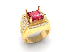 luxury diamond ring men 140 jewelry fashion accessories gold man woman women unisex design rings 3d print model - Mito3D