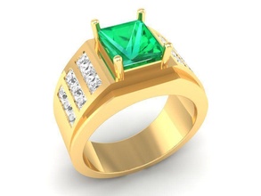 luxury diamond ring men 143 jewelry fashion accessories gold man woman women unisex design rings 3d print model - Mito3D