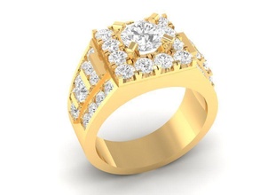 luxo diamante anel homens 147 joalheria moda acessórios ouro homem mulher mulheres unissex Projeto argolas 3d print model - Mito3D