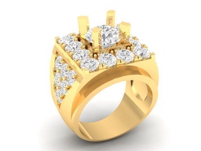 luxury diamond ring men 148 jewelry fashion accessories gold man woman women unisex design rings 3d print model - Mito3D