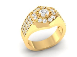 luxury diamond ring men 152 jewelry fashion accessories gold man woman women unisex design rings 3d print model - Mito3D