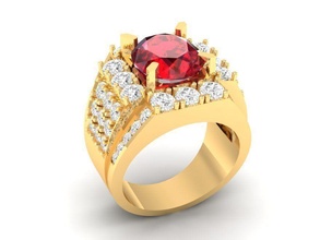 lujo diamante anillo hombres 155 joyería joya Moda accesorios oro hombre mujer unisexo diseño anillos 3d print model - Mito3D