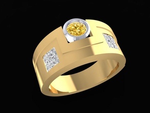 luxury diamond ring men 1565 jewelry fashion accessories gold man woman women unisex design fengshui rings 3d print model - Mito3D