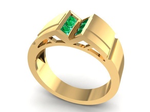 luxury diamond ring men 1570 jewelry fashion accessories gold man woman women unisex design fengshui rings 3d print model - Mito3D