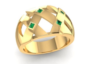 luxury diamond ring men 1572 jewelry fashion accessories gold man woman women unisex design fengshui rings 3d print model - Mito3D