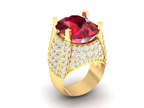 luxury diamond ring men 161 jewelry fashion accessories gold man woman women unisex design rings 3d print model - Mito3D