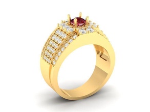 lusso diamante squillare uomini 162 gioielleria moda Accessori oro uomo donna donne unisex design anelli 3d print model - Mito3D