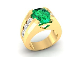 luxury diamond ring men 164 jewelry fashion accessories gold man woman women unisex design rings 3d print model - Mito3D