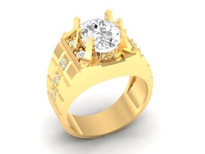 luxury diamond ring men 167 jewelry fashion accessories gold man woman women unisex design rings 3d print model - Mito3D