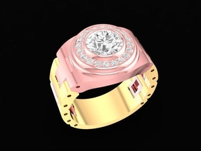 luxo diamante anel homens 16 joalheria moda acessórios ouro homem mulher mulheres unissex Projeto argolas 3d print model - Mito3D