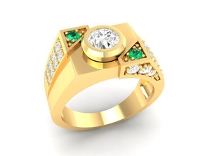 luxury diamond ring men 173 jewelry fashion accessories gold man woman women unisex design rings 3d print model - Mito3D