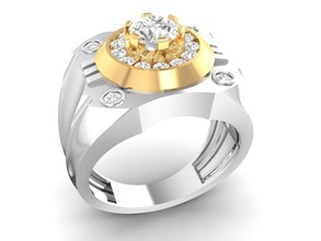 luxury diamond ring men 174 jewelry fashion accessories gold man woman women unisex design rings 3d print model - Mito3D