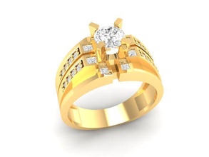 luxury diamond ring men 176 jewelry fashion accessories gold man woman women unisex design rings 3d print model - Mito3D
