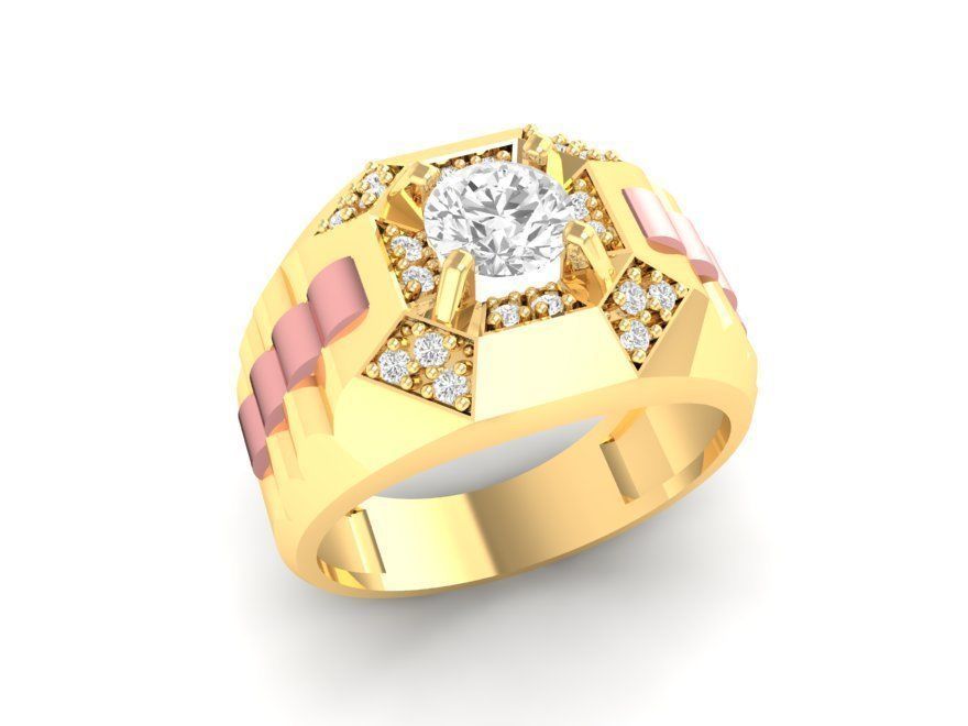 lusso diamante squillare uomini 177 gioielleria moda Accessori oro uomo donna donne unisex design anelli 3D print model - Mito3D