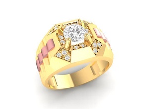 luxury diamond ring men 177 jewelry fashion accessories gold man woman women unisex design rings 3d print model - Mito3D