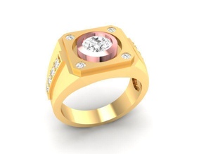 luxury diamond ring men 178 jewelry fashion accessories gold man woman women unisex design rings 3d print model - Mito3D