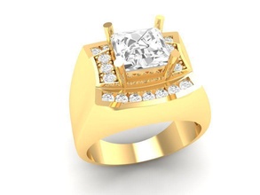 luxe diamant bague Hommes 182 bijoux mode accessoires or homme femme femmes unisexe conception anneaux 3d print model - Mito3D