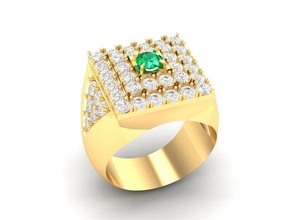 luxury diamond ring men 185 jewelry fashion accessories gold man woman women unisex design rings 3d print model - Mito3D