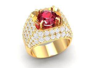 Luxus Diamant Ring Männer 188 Schmuck Mode Zubehör Gold Frau Frauen unisex Design Ringe 3d print model - Mito3D