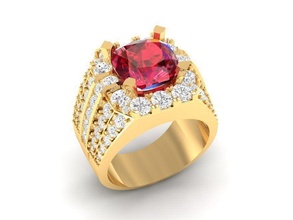 luxury diamond ring men 189 jewelry fashion accessories gold man woman women unisex design rings 3d print model - Mito3D
