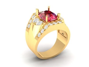 lusso diamante squillare uomini 190 gioielleria moda Accessori oro uomo donna donne unisex design anelli 3d print model - Mito3D