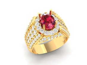 luxury diamond ring men 192 jewelry fashion accessories gold man woman women unisex design rings 3d print model - Mito3D
