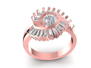luxe diamant bague Hommes 2067 bijoux mode accessoires or homme femme femmes unisexe conception feng shui anneaux 3d print model - Mito3D