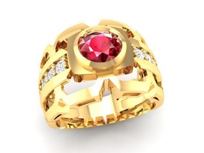 luxo diamante anel homens 208 joalheria moda acessórios ouro homem mulher mulheres unissex Projeto argolas 3d print model - Mito3D