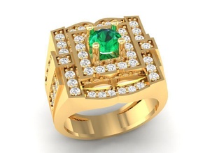 luxe diamant bague hommes 324 bijoux mode accessoires or homme conception feng shui anneaux 3d print model - Mito3D