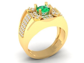 luxury diamond ring men 326 jewelry fashion accessories gold man woman women unisex design fengshui rings 3d print model - Mito3D