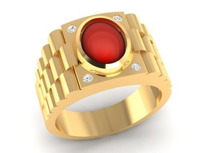 luxo diamante anel homens 327 joalheria moda acessórios ouro homem projeto feng shui argolas 3d print model - Mito3D