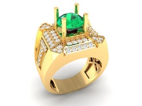 luxury diamond ring men 334 jewelry fashion accessories gold man woman women unisex design fengshui rings 3d print model - Mito3D