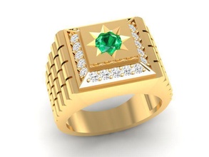 luxus diamant ring männer 339 schmuck mode zubehör gold design feng shui ringe 3d print model - Mito3D