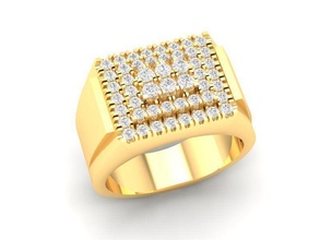 luxe diamant bague Hommes 381 bijoux mode accessoires or homme femme femmes unisexe conception feng shui mariage anneaux 3d print model - Mito3D