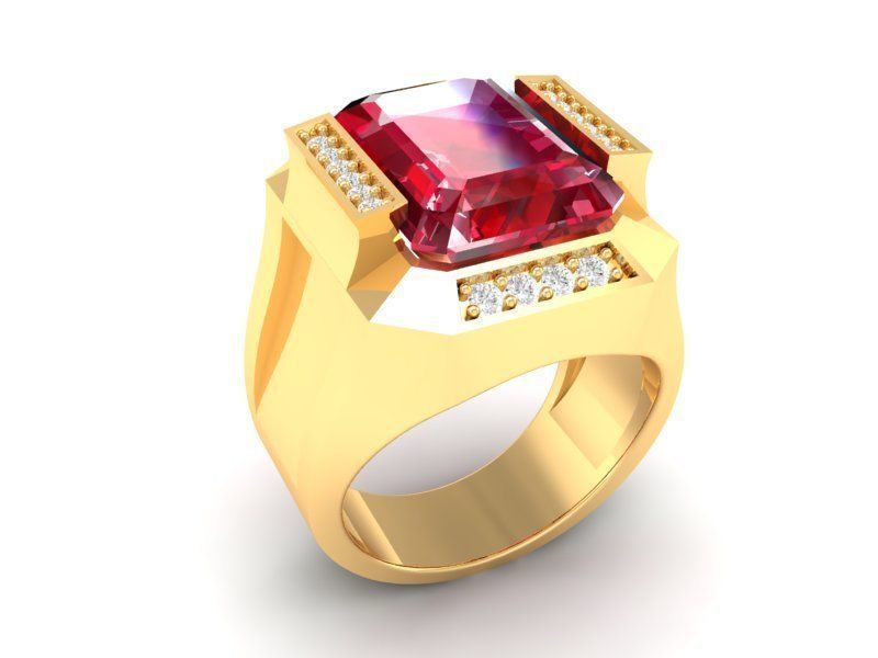 luxe diamant bague Hommes 388 bijoux mode accessoires or homme femme femmes unisexe conception feng shui anneaux 3D print model - Mito3D