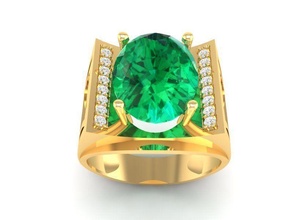 luxury diamond ring men 395 jewelry fashion accessories gold man woman women unisex design fengshui rings 3d print model - Mito3D