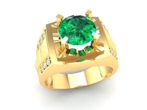 lujo diamante anillo hombres 396 joyería joya Moda accesorios oro hombre mujer unisexo diseño Feng Shui anillos 3d print model - Mito3D