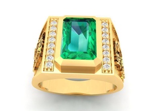 lusso diamante squillare uomini 403 gioielleria moda accessori oro uomo design feng shui nozze anelli 3d print model - Mito3D